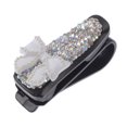 thumbnail image 1 of Clip para gafas de sol para automóvil Unique Bargains, soporte universal para visera de sol, clip para gafas, ABS, blanco diamante 6.5x3cm 1 pieza, 1 of 7