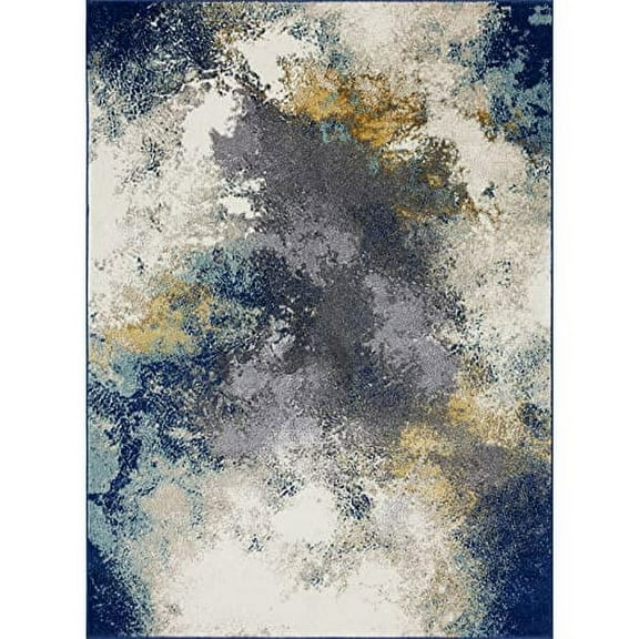 LUXE WEAVERS Beverly Collection 8445 Blue 2x7 Modern Area Rug