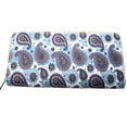 thumbnail image 5 of Blue Paisley Print Zip Wallet Clutch Easy to Hold & Carry 8 x4", 5 of 5
