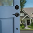 thumbnail image 3 of Weiser Matte Black Front Door Lock and Handle Set, Prescott Deadbolt Lock and Handleset with Reversible Sedona Interior Door Handle, Front Door Handles with Lock/Front Door Lock, Home Décor, 3 of 5
