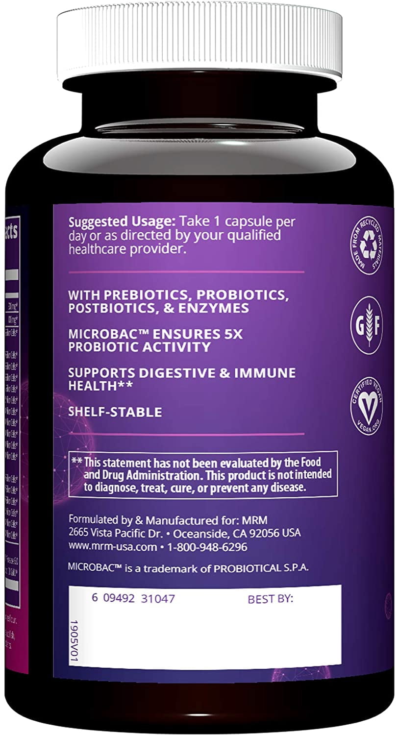 MRM Nutrition Probiotics, 25 Billion Cells, 30 Vegan Capsules