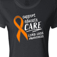 thumbnail image 4 of Inktastic Support Educate Care Limb Loss Awareness Orange Ribbon Women's T-Shirt, 4 of 5
