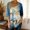 Multicolor#7, variant on Drovellove Women's 3/4 Length Sleeve V Neck Pullover Top - Loose Fit Casual Printed Blouse for Spring, Summer, or Work