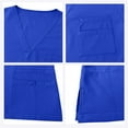 thumbnail image 6 of Hvyesh Men's Workwear Stretch V-Neck Scrub Joggers Set Summer Short Sleeve Scrubs Set, 6 of 8