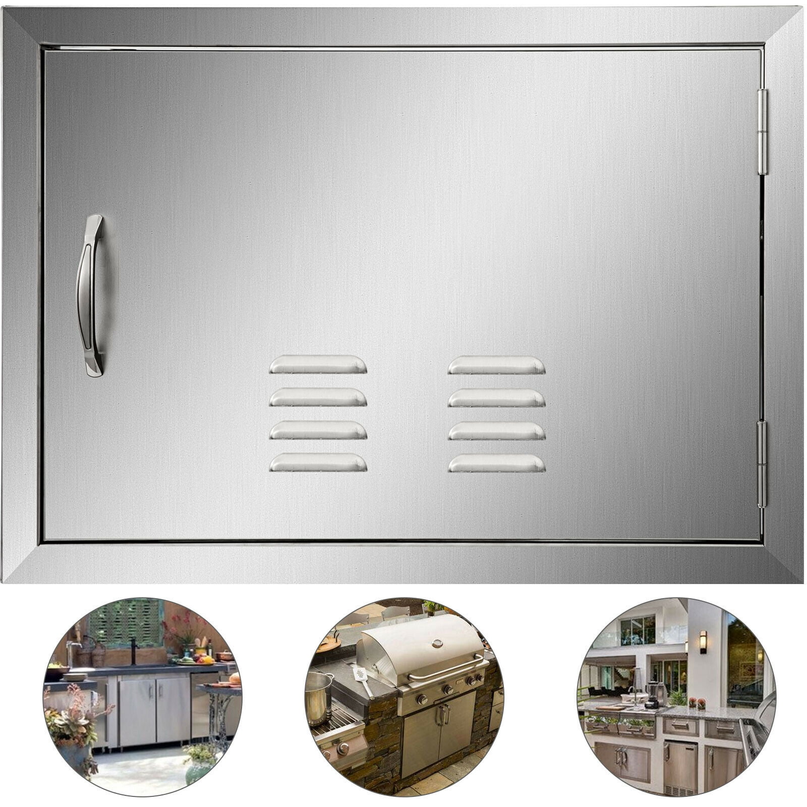 VEVOR BBQ Access Door 24 x 17 inch Horizontal Island Door with Vents