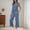 BU2, variant on HAIJIE womens linen set two Piece Easter Sets for Women Summer Spring Lou-nge Sets Travel Vacation Outfits Cap Sleeve Side Slit Wide Leg Pants (BU2,XL)