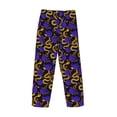 thumbnail image 5 of Goofa Golden Snake And Purple Rose Printed Soft Pajama Pants for Men, Wide Leg Comfy Casual Lounge Yoga Pants-XX-Large, 5 of 9
