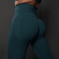 thumbnail image 3 of MKLEKYY Leggings deportivos para mujer, nuevos pantalones de yoga ajustados de punto sin costuras color melocotón para mujer, cintura alta y pantalones para correr y fitness 5056, 3 of 4