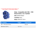 thumbnail image 2 of Relay - Compatible with 1986 - 1990 Nissan Sentra 1.6L 4-Cylinder 1987 1988 1989, 2 of 2