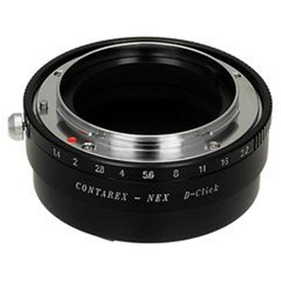 Fotodiox CRX-SnyE-P-Dclk Pro Lens Mount Adapter - Contarex SLR Lens To Sony Alpha E-Mount Mirrorless Camera Body with Selectable Clicked & Declicked Aperture Control