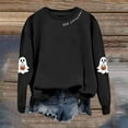 thumbnail image 5 of XIAONU Sweatshirts For Womens Halloween Cute Ghost Long Sleeve Printed Tops Pleasure Baggy Crewneck Pullover Sweatshirt, 5 of 5