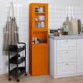 thumbnail image 7 of CHSHIN 67" Tall Metal Bathroom Storage Cabinet,6-Tier Tall Storage Cabinet with Glass Doors,Orange, 7 of 7