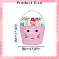 thumbnail image 3 of Personalized Easter Basket - Dienrx Easter Basket, Easter Bunny Baskets with Handle, Baby Gift Baskets, Egg Buckets Gifts Tote Bags Egg Hunt Basket for Kids, Boys, Girls, Toddler, Babies, Infant, 3 of 8