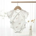 thumbnail image 2 of YunPes Baby Side Snap Bodysuit Kimono Onsies Boy Girl Cotton Basic Pattern Bodysuits 4 Month Old Baby Girl, 2 of 9