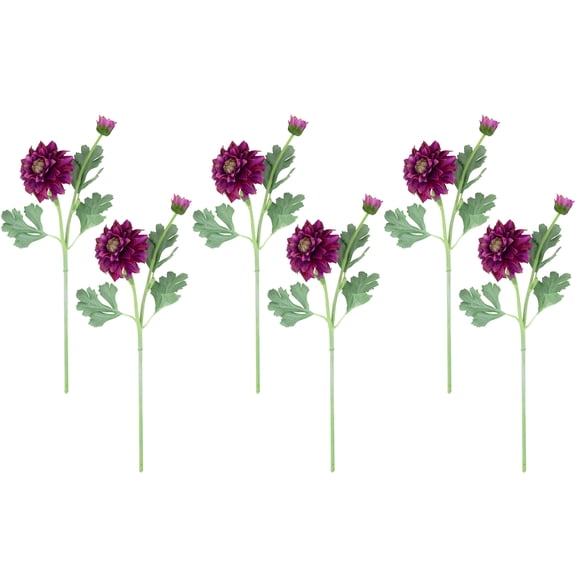 Northlight Real Touch™ Mulberry Purple Dahlia Artificial Floral Sprays, Set of 6 - 23"