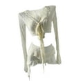 thumbnail image 3 of Traje de baño de mujer, conjunto de bikini fruncido, traje de baño ligero, ideal para la piscina, playa, surf, festivales y vacaciones., 3 of 8