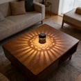 thumbnail image 4 of Decorative Solar Mandala Lights, Metal Solar Powered Outdoor Deck Step Wall Lights, Mandala Theme Waterproof Fence Light for Garden Post Patio Backyard Yard Decor, 4 of 7