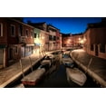 thumbnail image 2 of Head, Danny 32x23 Black Ornate Wood Framed with Double Matting Museum Art Print Titled - Burano Street Lights II, 2 of 4
