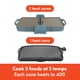 thumbnail image 2 of Plancha BELLA de cerámica plegable y almacenamiento, 10 x 20 W, doble temperatura, 1500 W, Surf, 2 of 7