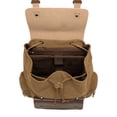thumbnail image 3 of KAUKKO Mochila de lona vintage-Gran capacidad, mochila multifuncional duradera para exteriores-MARRÓN, 20L, 3 of 4