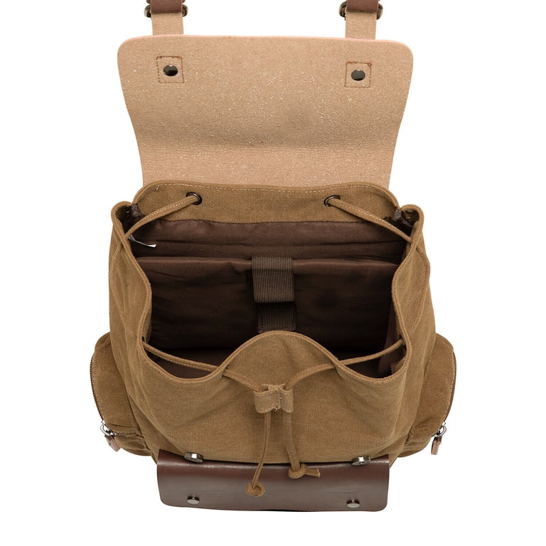 KAUKKO Vintage Canvas Backpack-Large Capacity, Multi  display picture 2