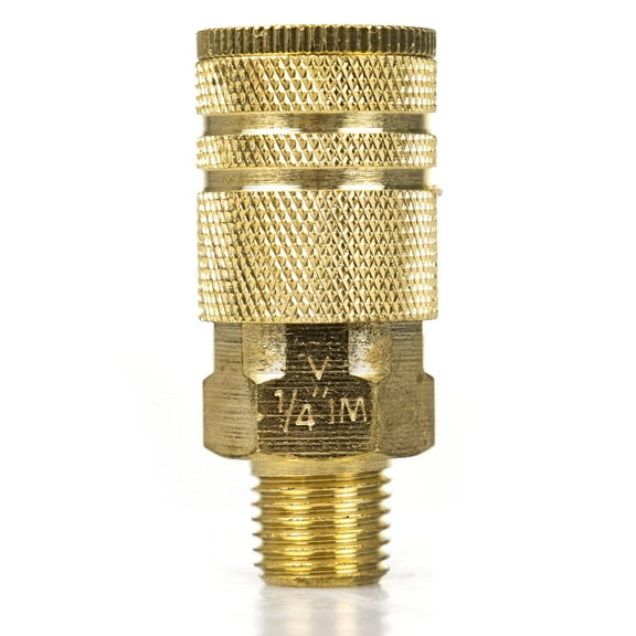 Industrial Style 1/4" NPT 1/4" Body Air Compressor Quick Coupler 6 Ball Bearing