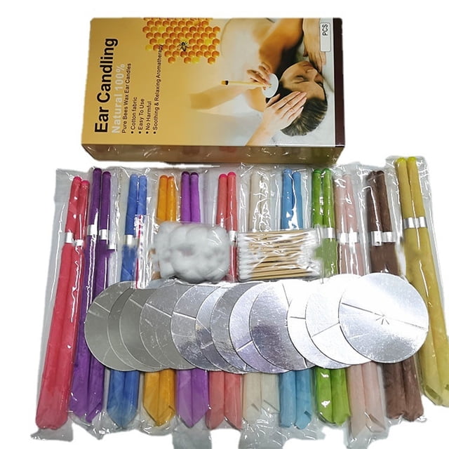 Soidarity Velas naturales de algodón para el oído, 100 conos de cera de abejas para el cuidado saludable del oído, velas para el oído, velas Salud