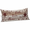 thumbnail image 2 of Vintage Farmhouse Body Pillow Covers 20"x60", Brown Country Star Berries Wooden Grain Soft Brushed Microfiber Breathable Throw Pillow Covers, Pillowcase with Zipper for Couch Sofa Bedroom Living Room, 2 of 9
