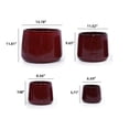 thumbnail image 3 of MAYEERTY 4 Pack Ceramic Planter Pot, Planter for Indoor Outdoor Patio, Garden, Bean Paste Red, 3 of 8