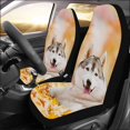 thumbnail image 2 of Juego de 2 fundas de asiento de coche ABPHQTO hojas amarillas Universal Auto asientos delanteros Protector, 2 of 3