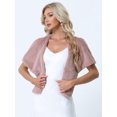 thumbnail image 3 of Chal de Piel Sintética para Mujer de Estilo 20s Estola Nupcial de Invierno Rosa XL, 3 of 5