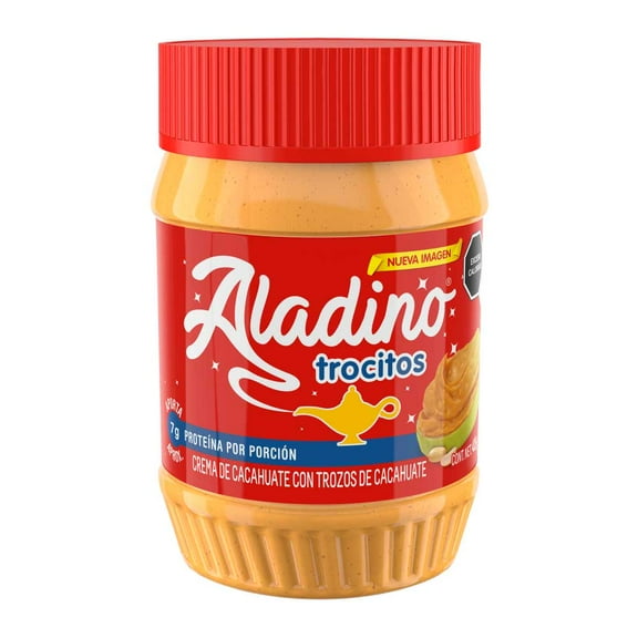 Crema de cacahuate Aladino trocitos 425 g
