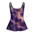thumbnail image 4 of idosla Tankini Tops for Women Loose Fit Modest Bathing Suits Flowy Swim Top No Bottom (Dark Purple, L), 4 of 5