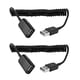 thumbnail image 1 of 2X Espiral Enroscado USB A Macho A A Hembra Adaptador Cable de Adaptador 1M 3Ft, 1 of 5