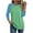 Green-plus size tops, variant on FNFYFH 3/4 Sleeve Tops for Women Plus Size Baseball Style Tees Color Block Three Quarter Raglan Shirt