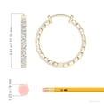 thumbnail image 3 of Angara Lab Grown Diamond Earrings - Prong-Set Round Diamond Hoop Earrings in 14K Yellow Gold for Women, 3 of 8