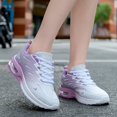 thumbnail image 3 of Women's Air Cushion Running Sneakers, Breathable Lace-Up Athletic Walking Shoes, 3 of 8