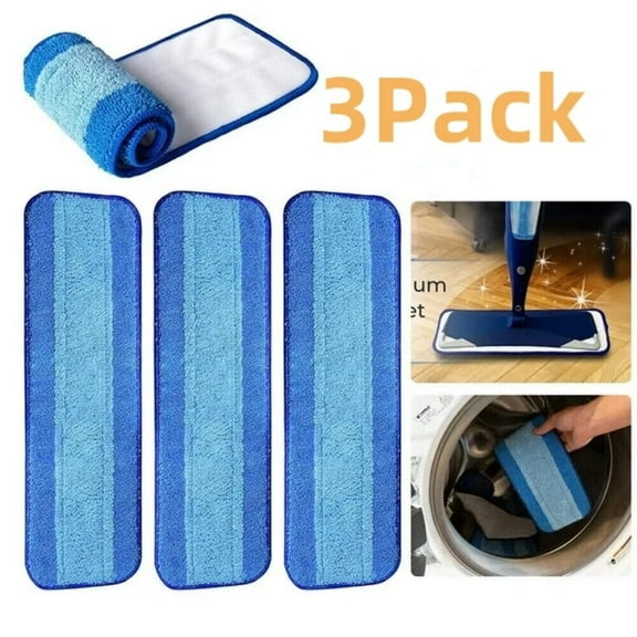3PACK Bona-Compatible Washable Cleaning Pads - Set of 3 Microfiber Replacement Mop Pads