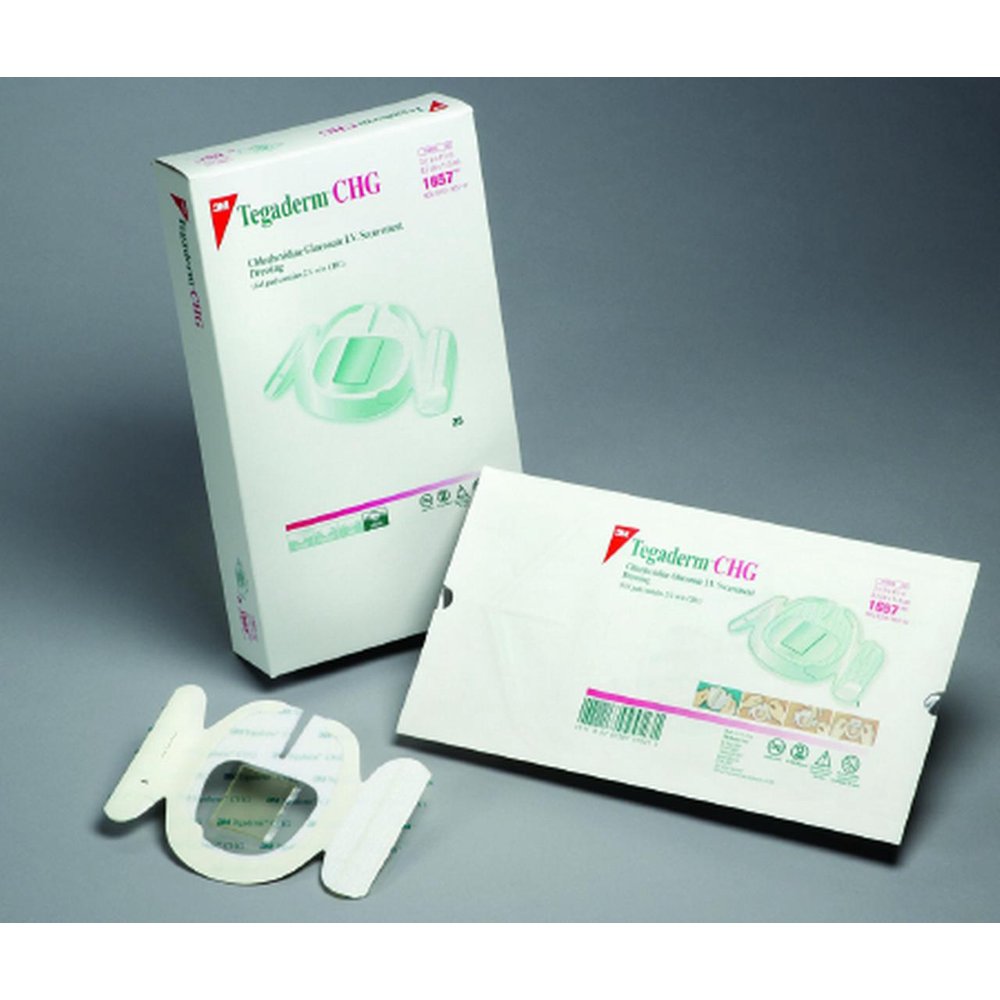 3M Tegaderm CHG I.V. Securement Dressing 4 X 61/8 Inch, Rectangle