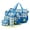 Blue, variant on Baby Diaper Bag 5 Pcs Toddler Diaper Bag Tote Multifunction Portable Baby Bag for Boys and Girls Pink