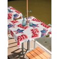 thumbnail image 2 of Outdoor Tablecloth with Umbrella Hole for Patio/Picnic/Party/Camping, Anniversary Waterproof Table Cloth Square Cover Washable, America Freedom Patriotic Independence (54"x 54"), 2 of 9