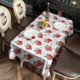 thumbnail image 2 of Strawberry Plants Fruit Watercolor Rectangle Tablecloth 60"x102",Waterproof Polyester Rectangle Table Cloth, Wipeable Spillproof Polyester Tablecloth for Dining, Camping, Indoor and Outdoor, 2 of 6