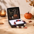thumbnail image 4 of Halloween Themed Bracelets for Women, Center Bead Bracelet, Stretch Charm Bracelet with Gift Box, Seasonal Stackable Holiday Bracelets for Party Gift A, 4 of 4
