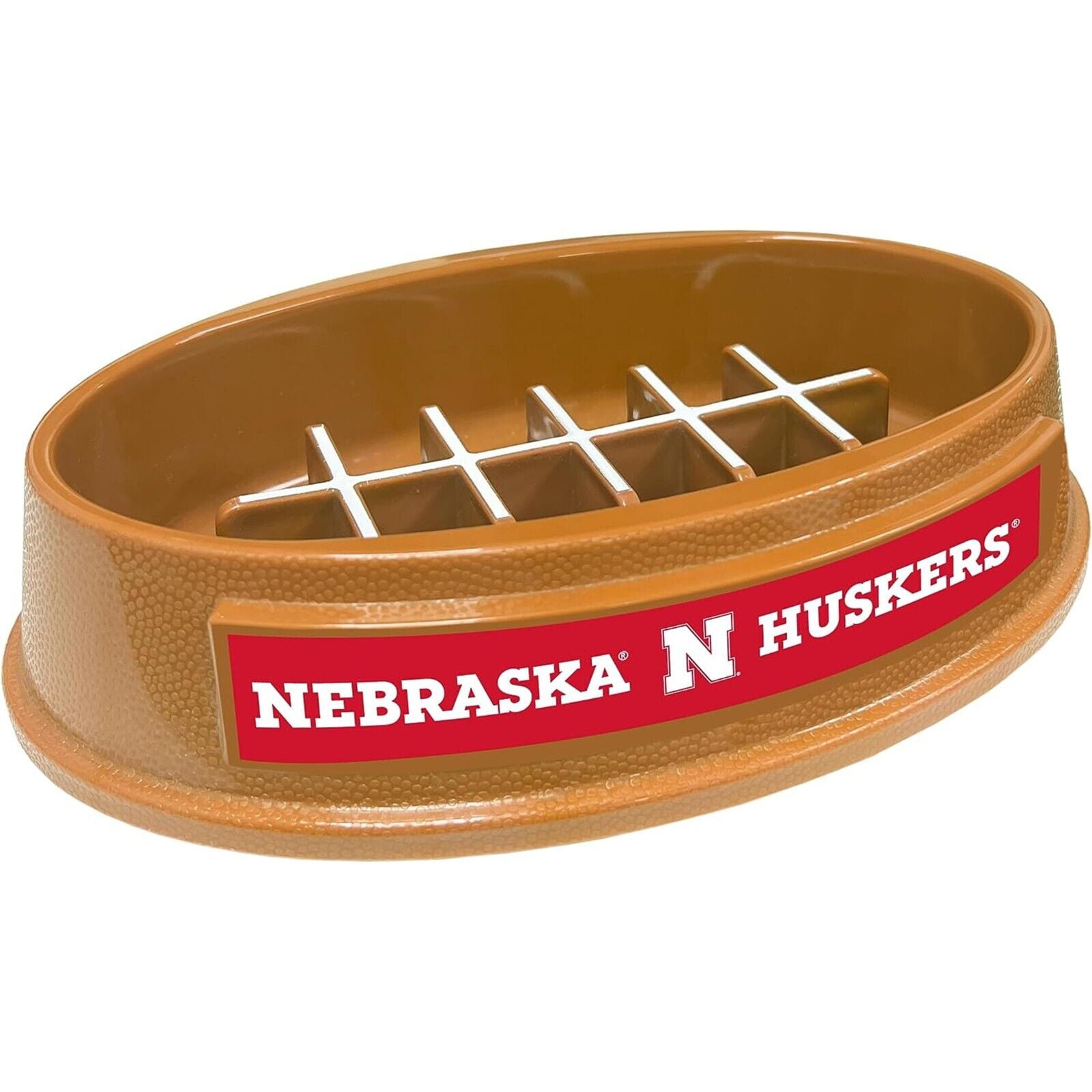 Pets First NCAA Nebraska Cornhuskers Super-Bowl Slow Feeder Bowl for Dogs and Cats with Non-Slip Mat