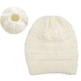 thumbnail image 2 of Desiderio Damen M?dchen Gestrickt Verdicken Hut mit Z?pfen Loch Loop Strickschal Strickmütze Wintermütze, 2 of 6