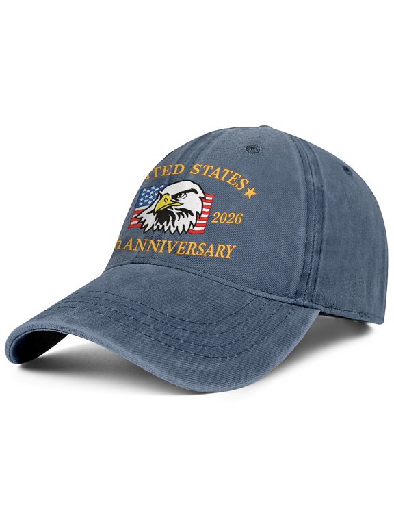 USA 250th Anniversary Hat Commemorative Coin 1776-2026,Distressed Patriotic Baseball Cap