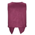 thumbnail image 6 of RYRJJ Fringe Vest Women Faux Suede Open-Front Vintage Waistcoat Sleeveless 70s Hippie Clothes Boho Western Jacket Top Hot Pink M, 6 of 7