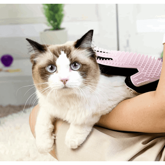 Pet Grooming Hair Removal Glove, One Size fits All, Double-Side can be Worn on Both Hands-1 Piece