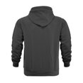 thumbnail image 4 of Men's Oversized Solid Color Hooded Sweatshirt, Lightweight Knit Pullover with Long Sleeves and Pockets, Fall Streetwear Casual Loose Fit Top,Black,L, 4 of 7