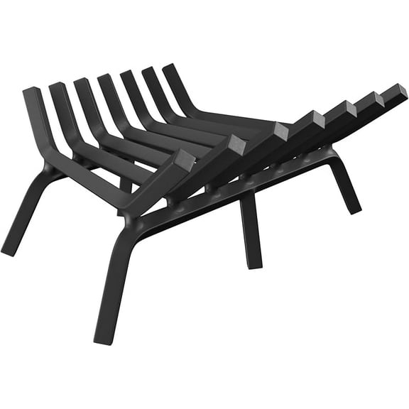 Fireplace Grate 24 Inch, Fireplace Grates Heavy Duty Cast Iron Solid Steel 7 Bars Fire Pit Grate with 6 Support Legs, Fireplace Log Grate Outdoor Indoor Wrought Iron Wood Burning Rack